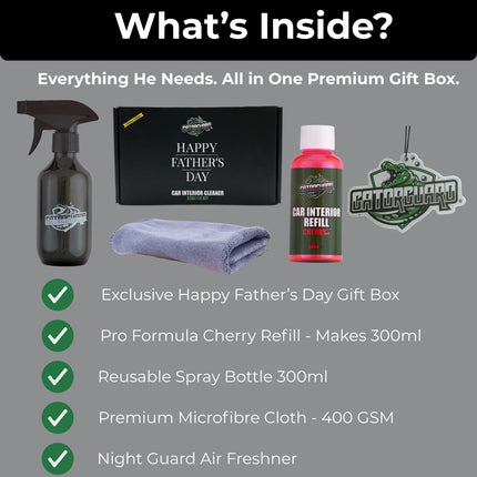 Father's Day Car Gift Set for Dad - Car Interior Cleaning Kit With a Ready To Give Gift Box