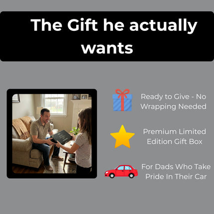 Father's Day Car Gift Set for Dad - Car Interior Cleaning Kit With a Ready To Give Gift Box
